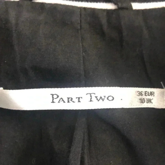 Part Two Black and White Striped Crop Blazer - Picture 10 of 10